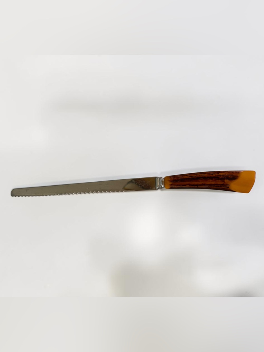 Vintage Glo-Hill Bakelite Faux Antler Steak Knife Made in Canada MCM
